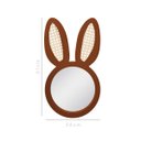Ver imagem 2 de Espelho Decorativo Infantil 43x44cm Lebre Freijó/ Marrom