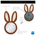 Ver imagem 3 de Espelho Decorativo Infantil 43x44cm Lebre Freijó/ Marrom