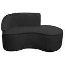 Ver imagem 3 de Kit Divã Recamier Orgânico Marrocos 150cm Lado Direito e 2 Poltronas Amore Bouclé Preto