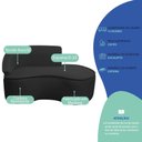 Ver imagem 6 de Kit Divã Recamier Orgânico Marrocos 150cm Lado Direito e 2 Poltronas Amore Bouclé Preto