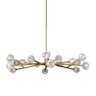 Lustre Dourado 18 Globos Lapidados LUXVIE - 1