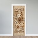 Ver imagem 1 de Adesivo de Porta - Leão Relevo 3d