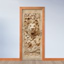 Ver imagem 2 de Adesivo de Porta - Leão Relevo 3d