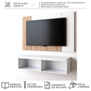 Ver imagem 4 de Painel com Rack Funcional para TV Berlin Suspenso s/ Porta 130cm Byhouse