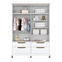 Ver imagem 4 de Guarda Roupa Retrô 100% Mdf 4 Portas 4 Gavetas Aspen Yescasa