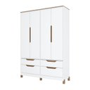 Ver imagem 3 de Guarda Roupa Retrô 100% Mdf 4 Portas 4 Gavetas Aspen Yescasa
