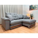 Ver imagem 4 de Sofá Retrátil Reclinável 2,30 M Linho Cinza A230 Gael