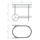 Ver imagem 3 de Carrinho Bar Madeira Laminada e Aço Alto Padrão 90 x 76 x 61cm Ornatto