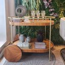 Ver imagem 1 de Carrinho Bar Madeira Laminada e Aço Alto Padrão 90 x 76 x 61cm Ornatto