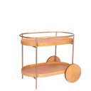Ver imagem 2 de Carrinho Bar Madeira Laminada e Aço Alto Padrão 90 x 76 x 61cm Ornatto