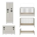 Ver mais imagens de Quarto de Bebê Completo Berço Americano 3 em 1 Colchão Bombom Multimóveis Mp4642 Branco/off