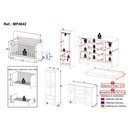 Ver imagem 4 de Quarto de Bebê Completo Berço Americano 3 em 1 Colchão Bombom Multimóveis Mp4642 Branco/off
