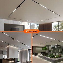 Luminária Linear Fixa Difusa para Trilhos Magnético 10w 30cm - 6