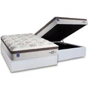 Ver imagem 1 de Cama Box Baú Casal: Colchão Molas Bonnel Plumatex Ensacadas Personalle + Base Crc Courano White (