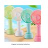 Mini Ventilador Mao e Mesa Usb Bateria Portatil 3 Velocidades Recarregavel Mão Rosa - 3