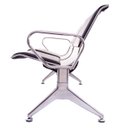 Ver imagem 4 de Cadeira Longarina Aço Inox com Estofado 2 Lugares