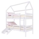 Ver imagem 2 de Beliche Casinha Solteiro Slim Rb com Kit Escada/escorregador e Grade de Proteção Madeira Maciça