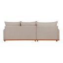 Ver imagem 6 de Sofá Linho 3 Lugares 264cm com Chaise Lado Esquerdo Barra Bege Cru/Paçoca