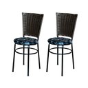 Ver imagem 1 de 2 Cadeiras para Mesa Preta Hawai Marrom Assento Floral:floral Preto