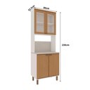 Ver imagem 2 de Torre Quente 80cm C/ Portas de Vidro e Nicho P/ Microondas Cor:branco Fosco/ Teka Soho