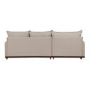 Ver imagem 6 de Sofá Linho 3 Lugares 264cm com Chaise Lado Esquerdo Barra Bege Cru/Marrom