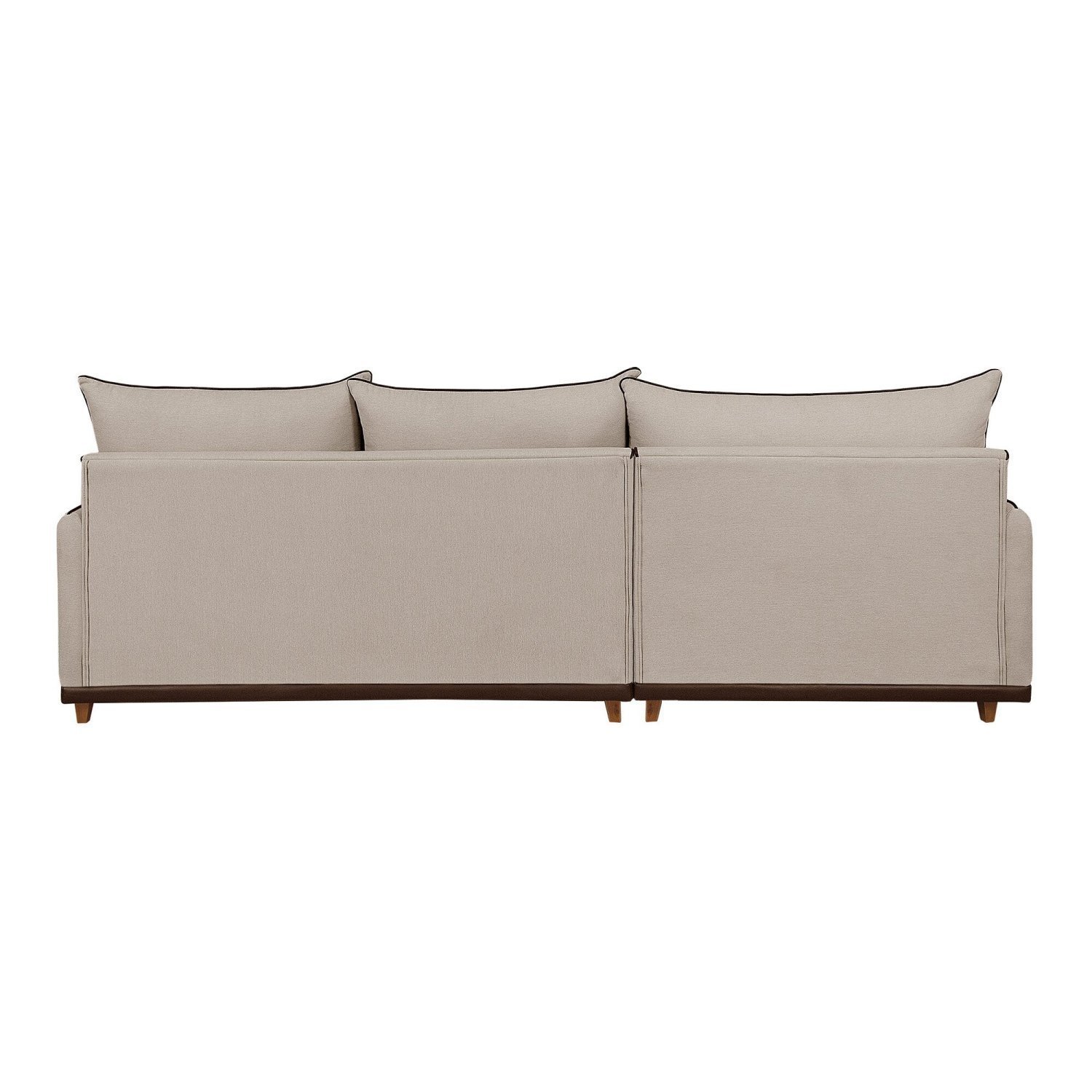 Sofá Linho 3 Lugares 264cm com Chaise Lado Esquerdo Barra - 6