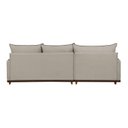 Ver imagem 6 de Sofá Linho 3 Lugares 264cm com Chaise Lado Esquerdo Barra Bege Creme/Marrom