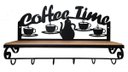 Ver imagem 2 de Prateleira De Ferro E Madeira Rústica Coffee Time Estante Vintage Retrô