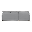 Ver imagem 6 de Sofá Linho 3 Lugares 264cm com Chaise Lado Esquerdo e Kit USB Barra Cinza/Preto