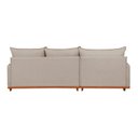 Ver imagem 6 de Sofá Linho 3 Lugares 264cm com Chaise Lado Esquerdo e Kit USB Barra Bege Cru/Paçoca
