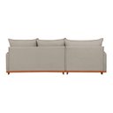 Ver imagem 6 de Sofá Linho 3 Lugares 264cm com Chaise Lado Esquerdo e Kit USB Barra Bege Creme/Paçoca