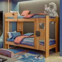 Ver imagem 1 de Beliche Infantil/Juvenil 100% MDF com Prateleira July