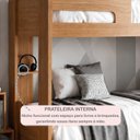 Ver imagem 5 de Beliche Infantil/Juvenil 100% MDF com Prateleira July Branco/Amadeirado