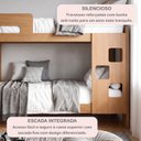 Ver imagem 3 de Beliche Infantil/Juvenil 100% MDF com Prateleira July Branco/Amadeirado