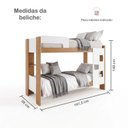 Ver imagem 7 de Beliche Infantil/Juvenil 100% MDF com Prateleira July Branco/Amadeirado