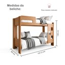 Ver imagem 3 de Beliche Infantil/Juvenil 100% MDF com Prateleira July
