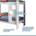 Ver imagem 4 de Beliche Infantil/Juvenil 100% MDF com Prateleira July