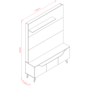 Ver imagem 3 de Home Theater para TV de até 55" Polegadas 3 Portas Polli Cinamomo/Off White