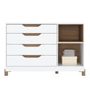 Ver imagem 3 de Cômoda Infantil Retrô 100% Mdf Porta 4 Gavetas Zara Yescasa