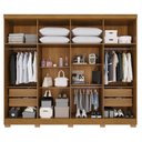 Ver imagem 5 de Guarda-Roupa Casal 8 Portas 4 Gavetas com Pés França Espresso Móveis Off White/Cinamomo