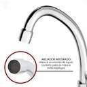 Ver imagem 2 de Torneira Incepa Cozinha Mesa Bica Movel Zip Cromada e Arejador B5008i9cr3