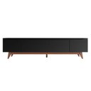 Ver imagem 5 de Rack para TV até 75 Polegadas MDF 184cm Pés em Madeira Maciça Flynt Preto Touch/Natural