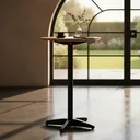 Ver imagem 3 de Mesa Bistrô Rendonda Alta Torneada em Madeira Maciça Preta com Natural Acetinado