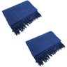 Kit 2 Mantas para Sofá Tipo Manta Capa de Sofá 2,40 X 1,80 Várias Cores:azul Mesclado - 1