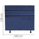 Ver imagem 3 de Cabeceira para Cama Box Casal 1,60 Cm Argentina:azul
