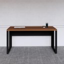Ver imagem 4 de Mesa Diretor Retangular Start sem Gavetas MDP 150cm Preto-Marrom Gebb Work