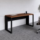 Ver imagem 7 de Mesa Diretor Retangular Start sem Gavetas MDP 150cm Preto-Marrom Gebb Work