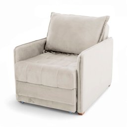 Poltrona Cama Reclinável Retrátil Viena Veludo Castor - Loja Sheep - 3