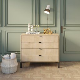 Cômoda Falkk Queens 4 Gavetas - 1 Cômoda Falkk Queens 4 Gavetas - 1