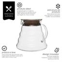 Ver imagem 3 de Jarra de Vidro para Servir Café Xgs Colmeia 800ml - Hario
